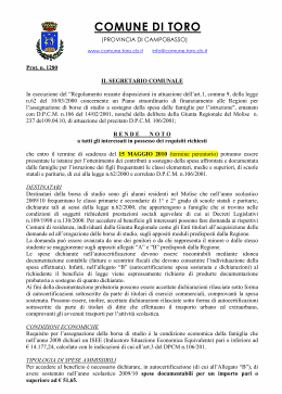 Clicca e ingrandisci il foglio del bando del Comune